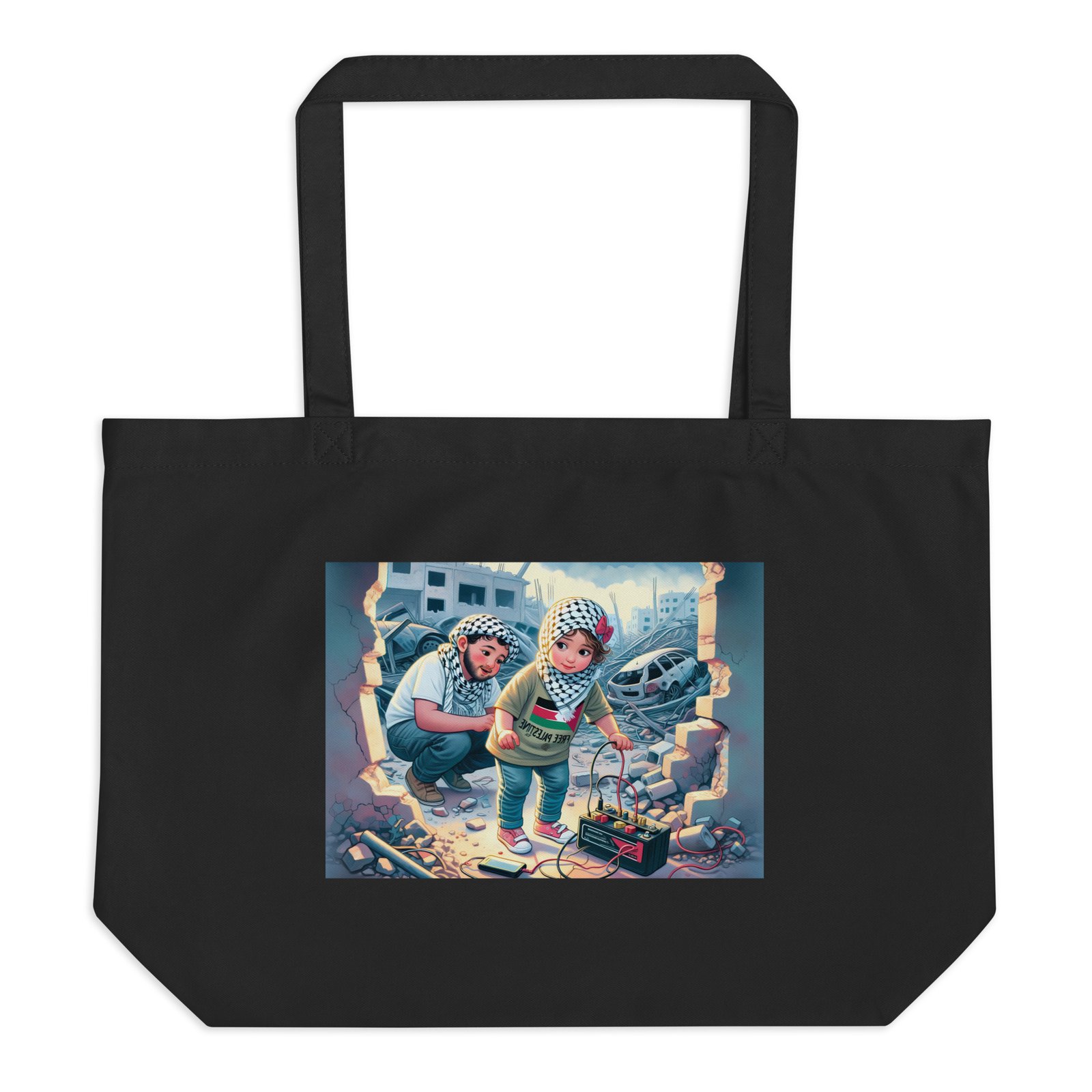 Large organic tote bag