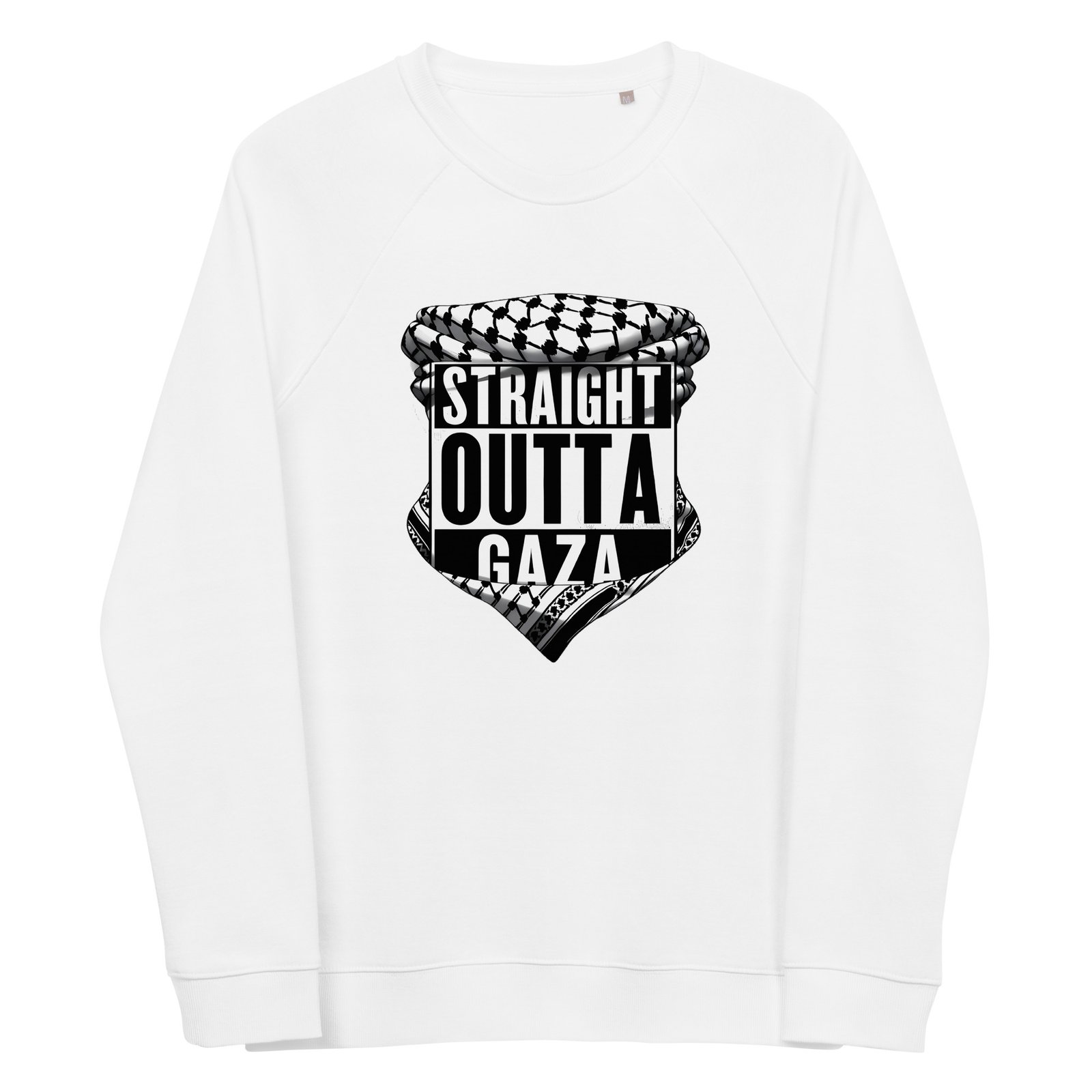 Unisex organic raglan sweatshirt